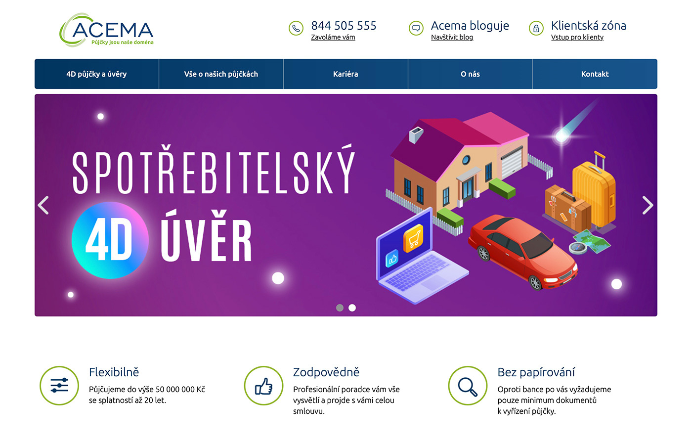 Webové stránky https://www.acema.cz