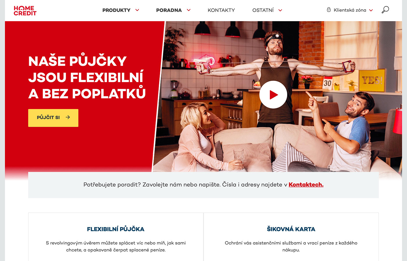 Webové stránky https://www.homecredit.cz