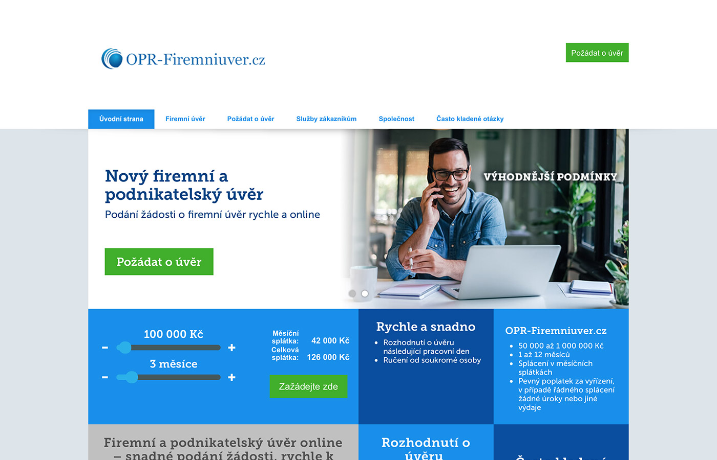 Webové stránky https://www.opr-firemniuver.cz