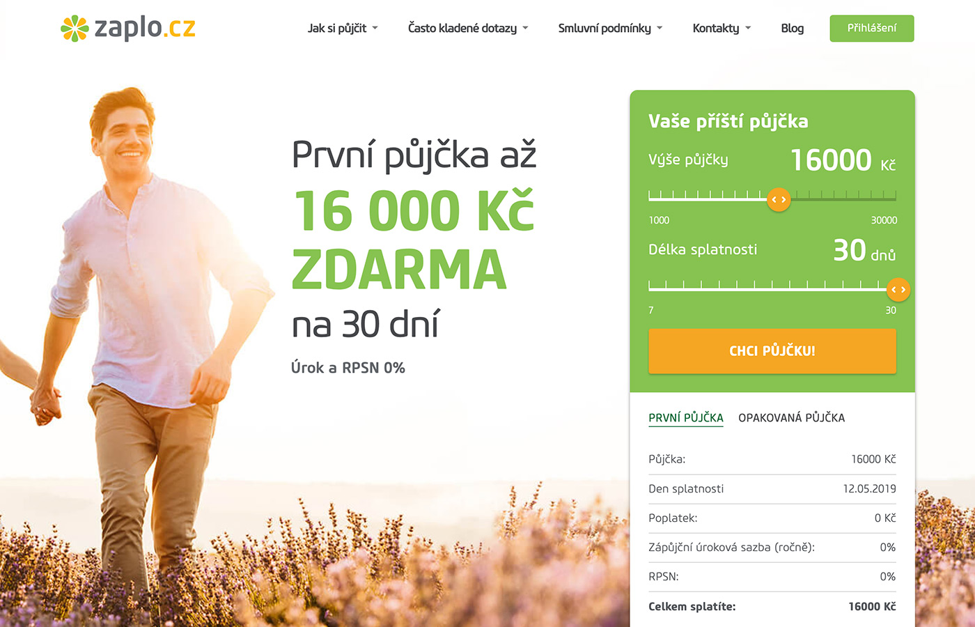 Webové stránky https://www.zaplo.cz